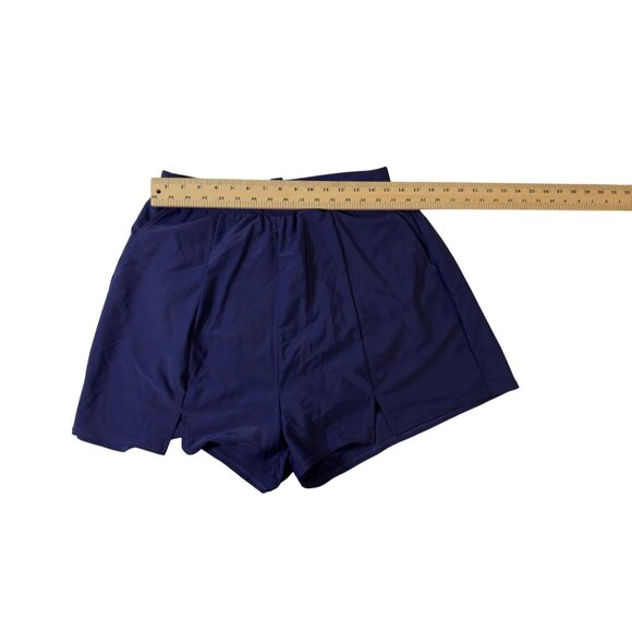 NWT Bloomchic Womens Plus Size 14-16 Navy Blue High-Waisted Stretchy Shorts With - Picture 6 of 6